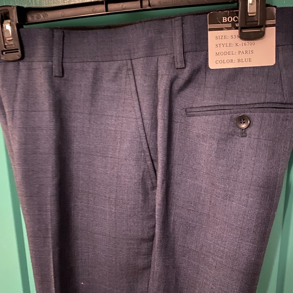 Bocaccio Men’s Dress Pants. 32W/38L. Blue NWT - Picture 2 of 3